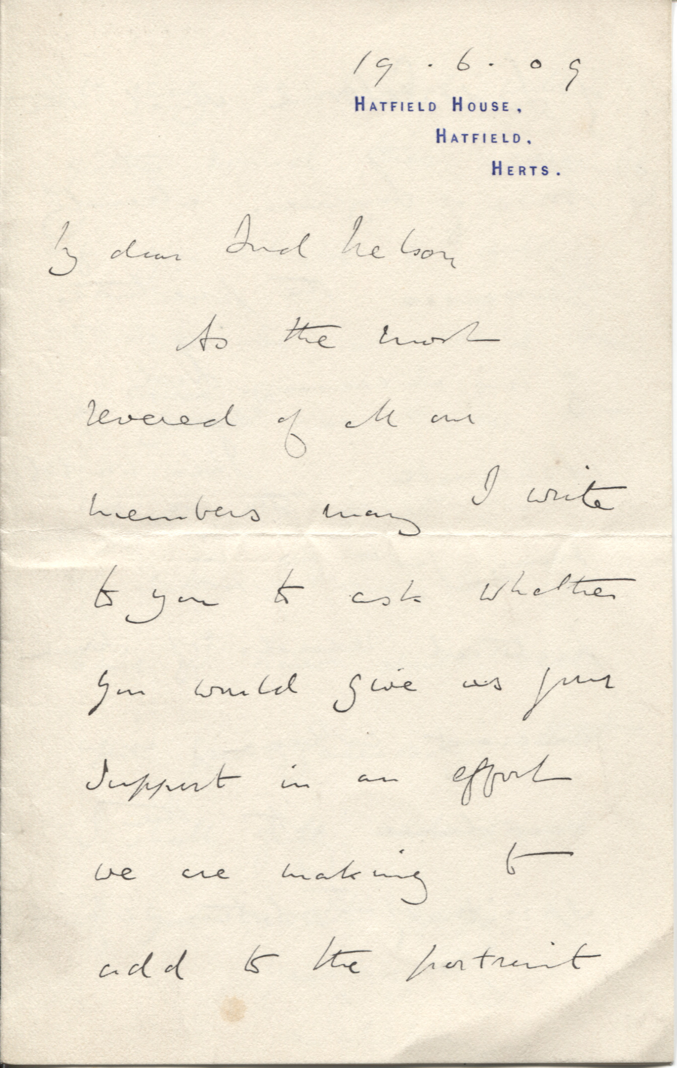 (James Edward Hubert Gascoyne-Cecil, 4th Marquess, 1861-1947, Politician) — Sophie Dupré Autographs