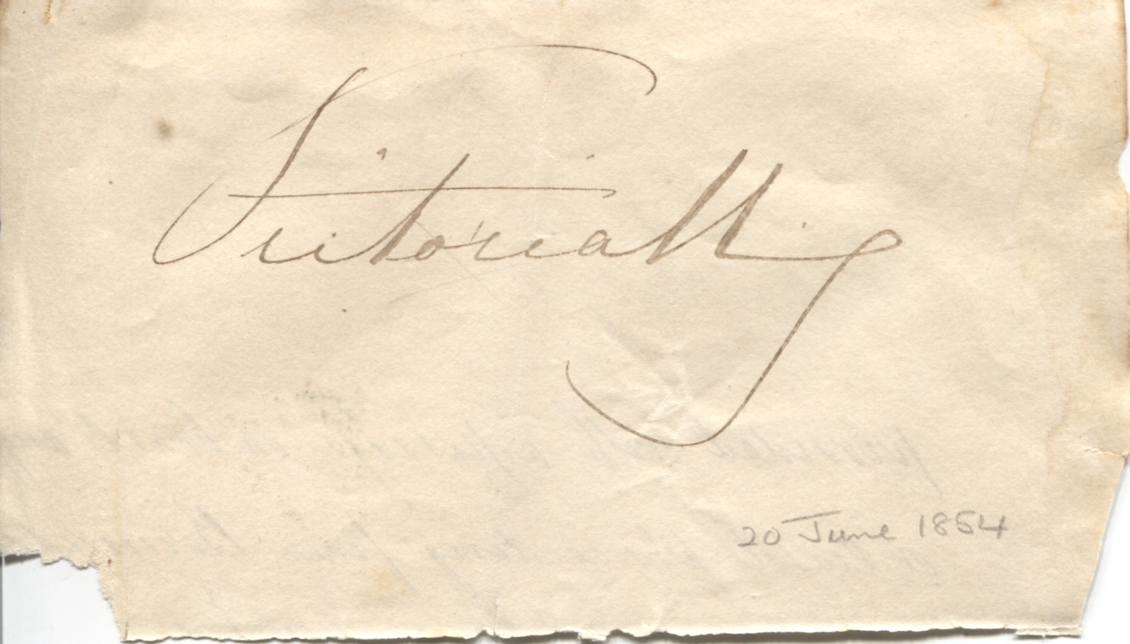 (1819-1901, Queen of Great Britain) — Sophie Dupré Autographs