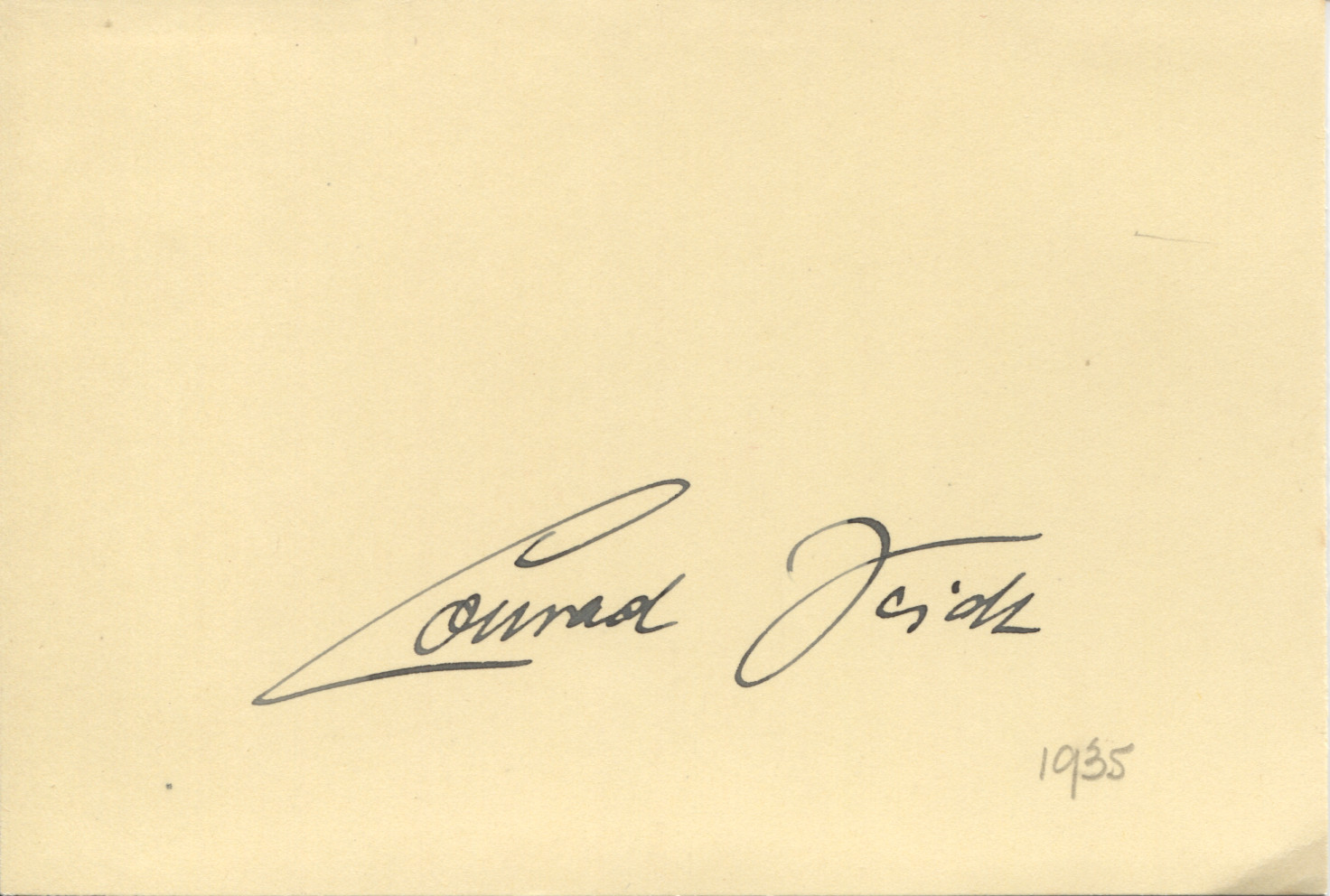 (Conrad, 1893-1943, German Character Actor) — Sophie Dupré Autographs