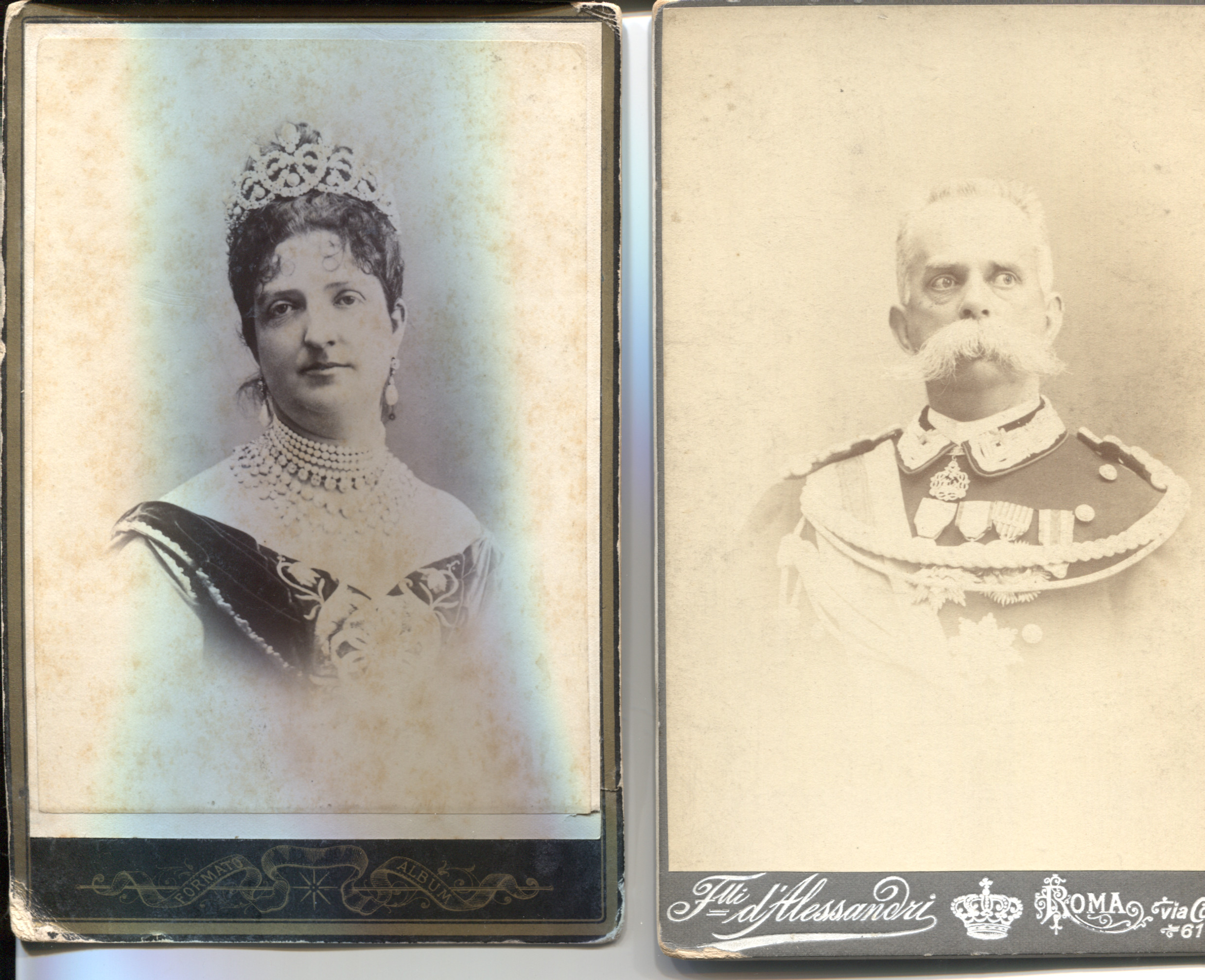 (1844-1900, from 1878 King of Italy) and his wife and cousin MARGHERITA (!851-1926, Daughter of the 1st Duke of Genoa)] — Sophie Dupré Autographs