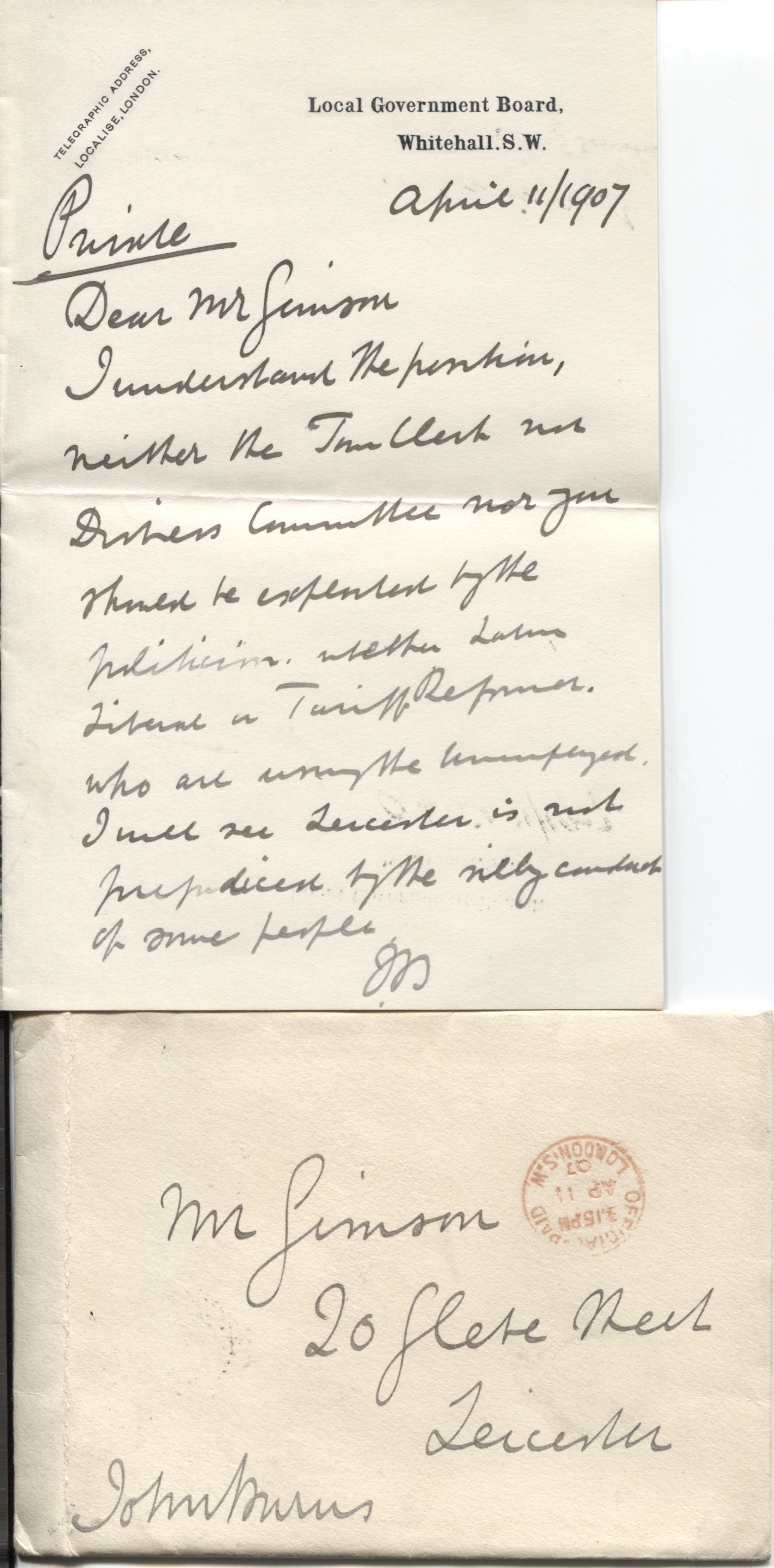(John, 1858-1943, Labour Politician, first Working-Class Cabinet Minister) — Sophie Dupré Autographs