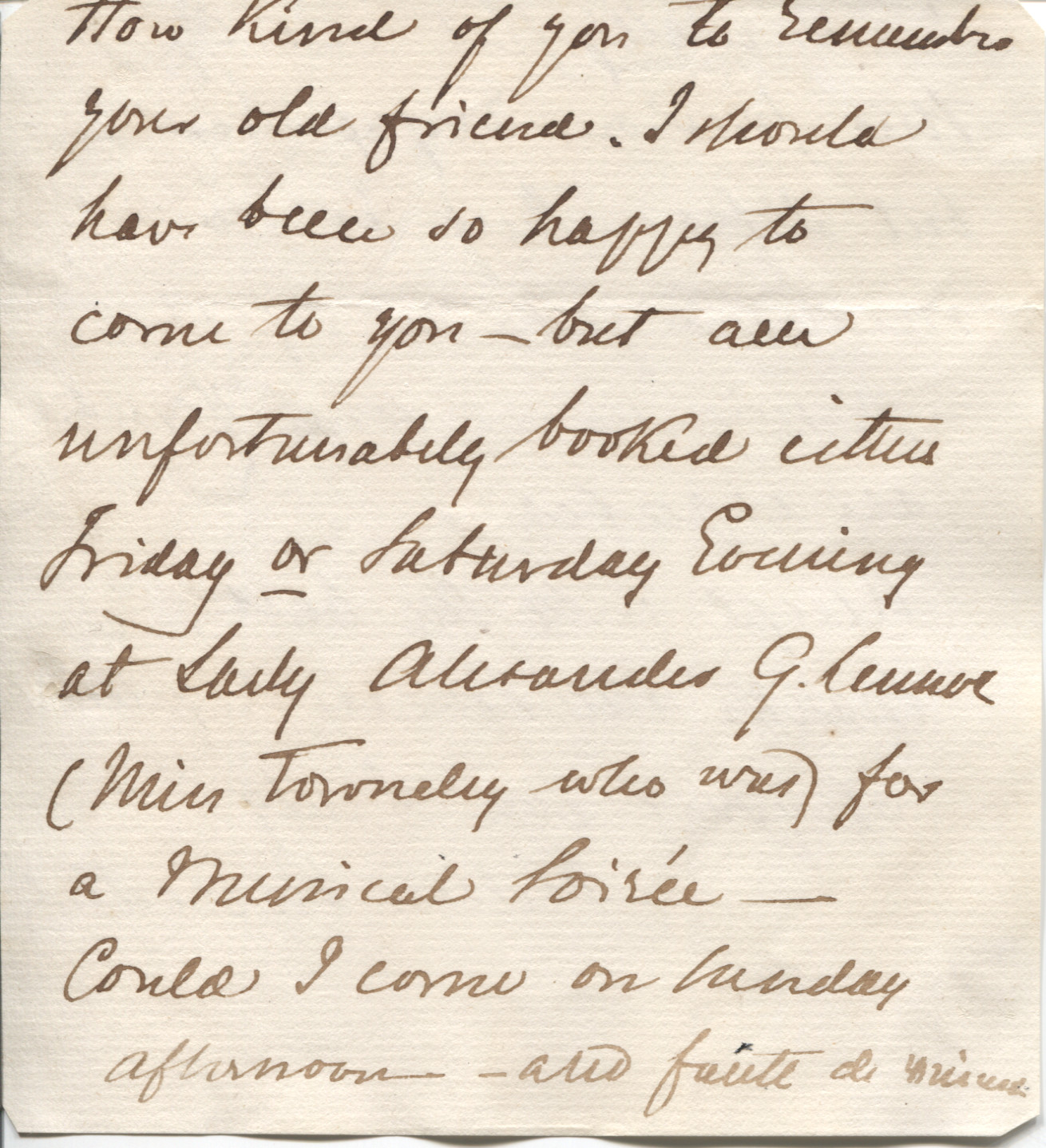 (Sir Julius, 1804-1885, Conductor) — Sophie Dupré Autographs