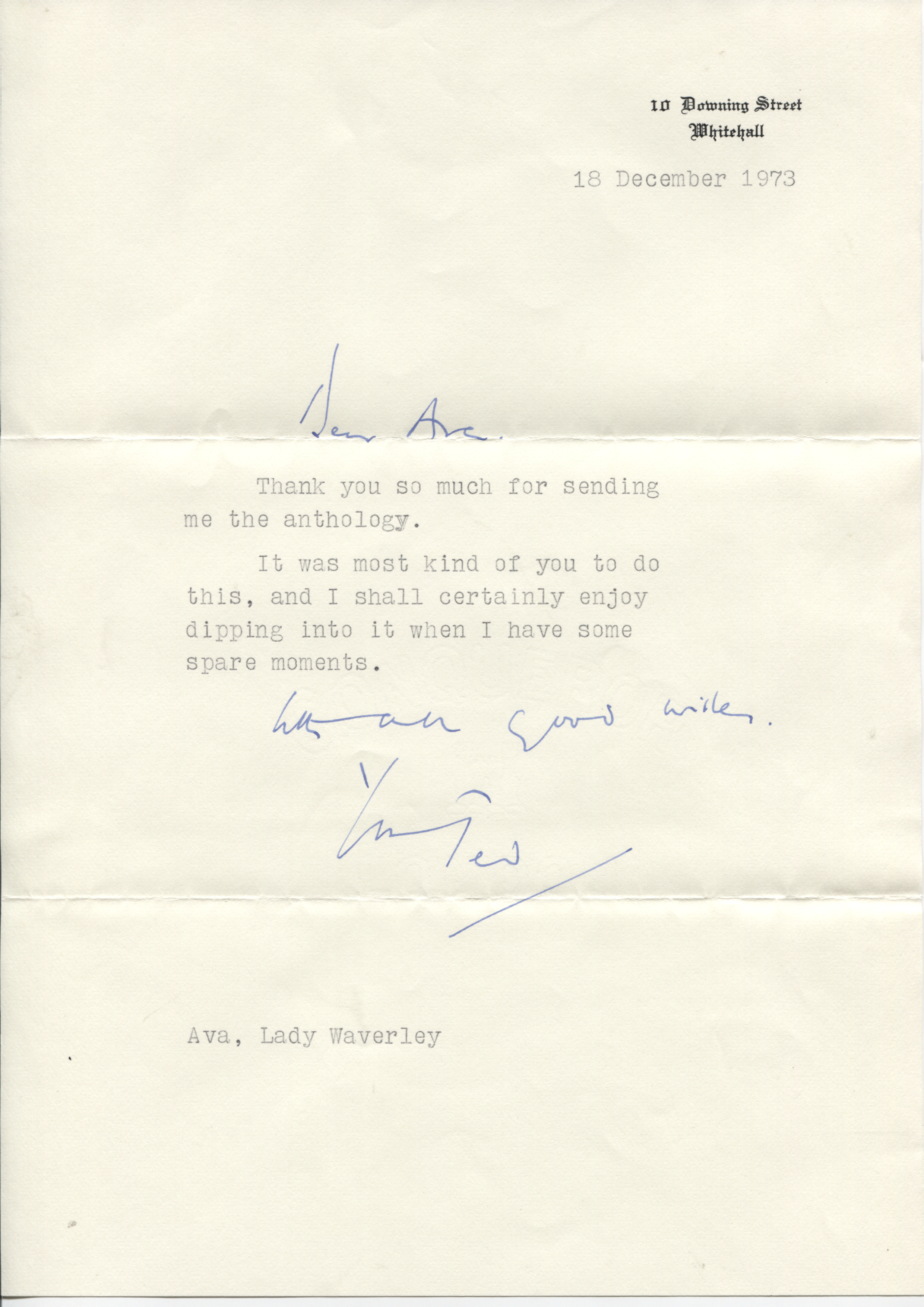 (Edward, 1916-2005, Prime Minister, Conservative) — Sophie Dupré Autographs