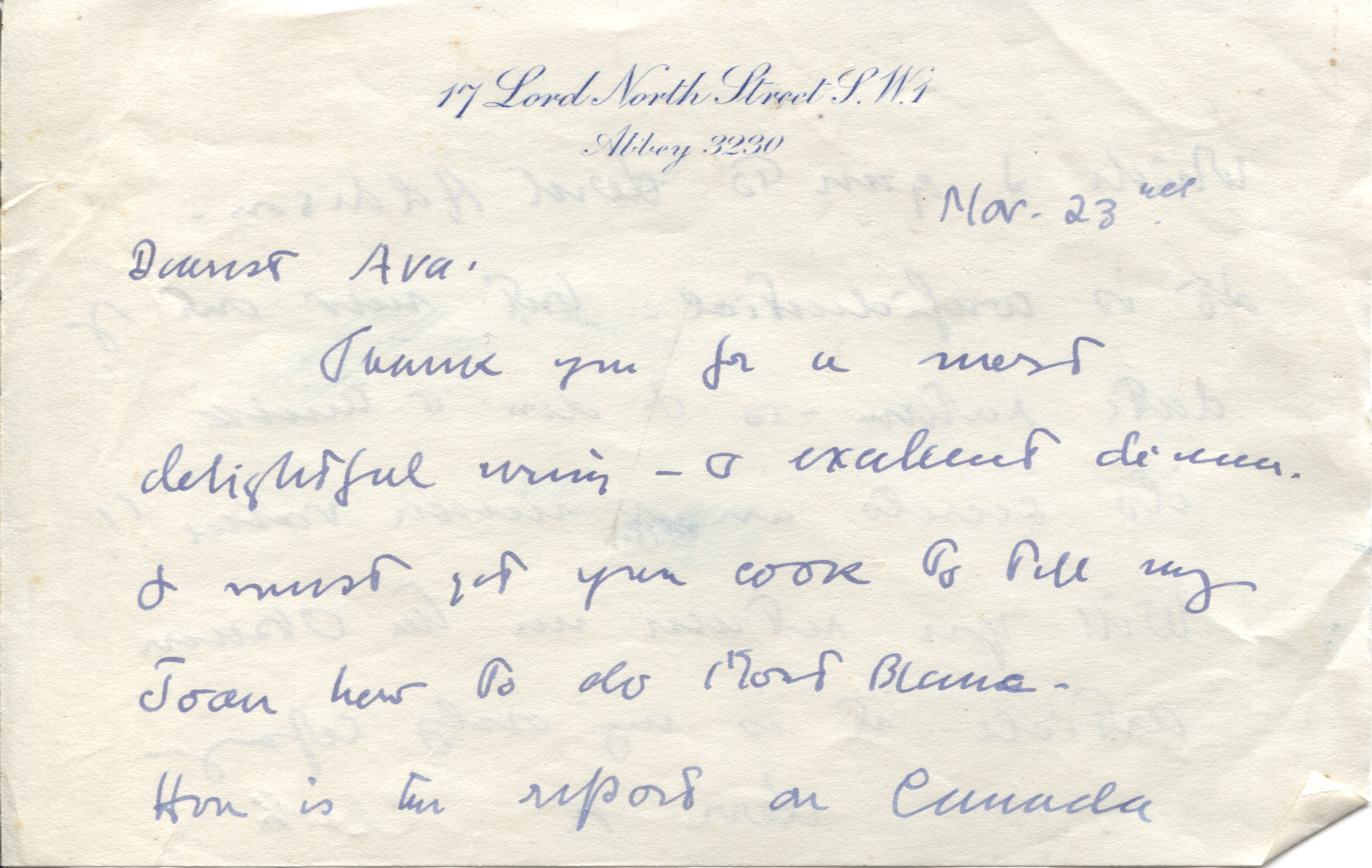 (Sir Kenneth Mackenzie, 1903-1983, Art Historian, Life Baron) — Sophie Dupré Autographs