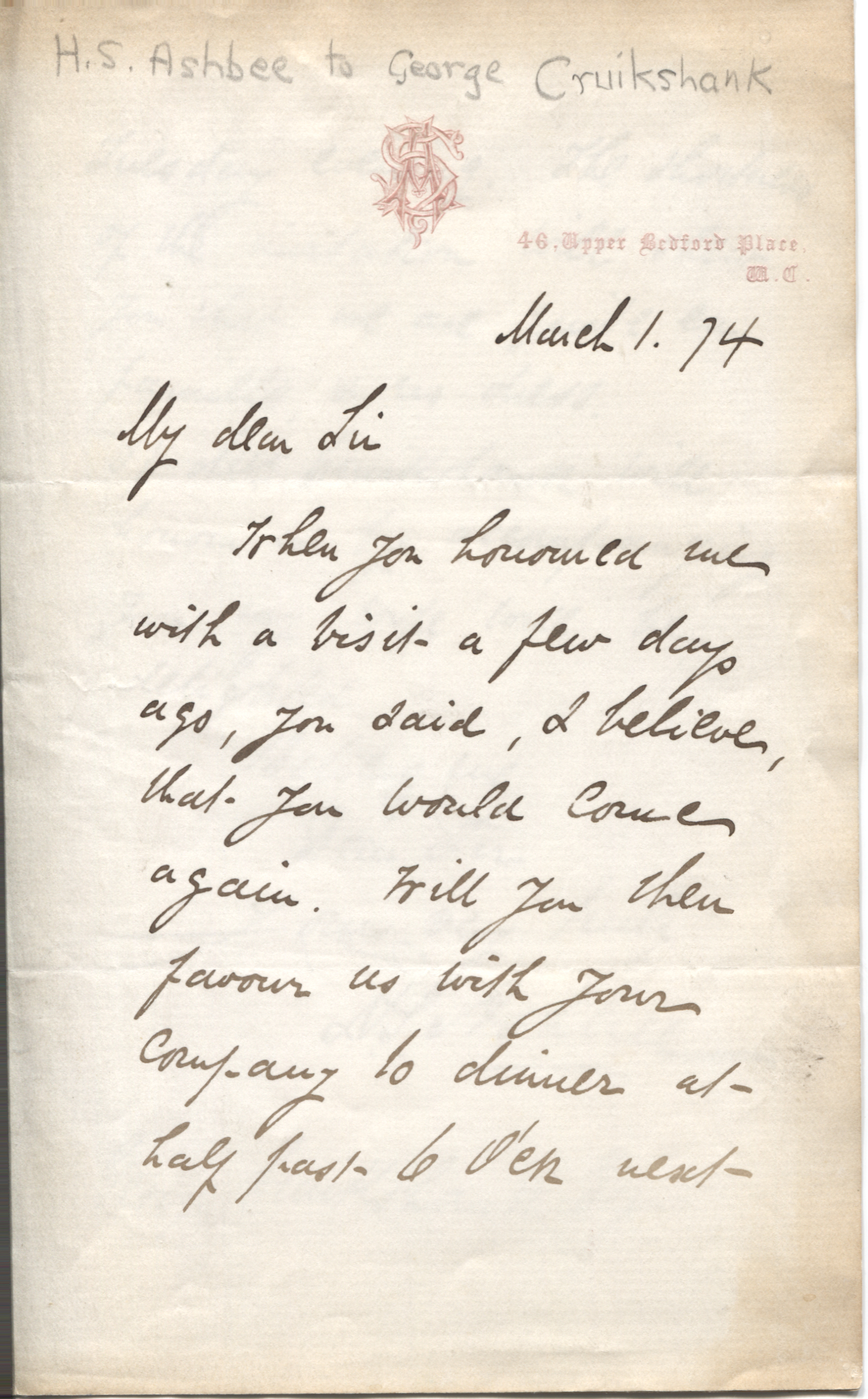 (Henry Spencer, 1834-1900, Book Collector, Writer and Bibliographer) — Sophie Dupré Autographs