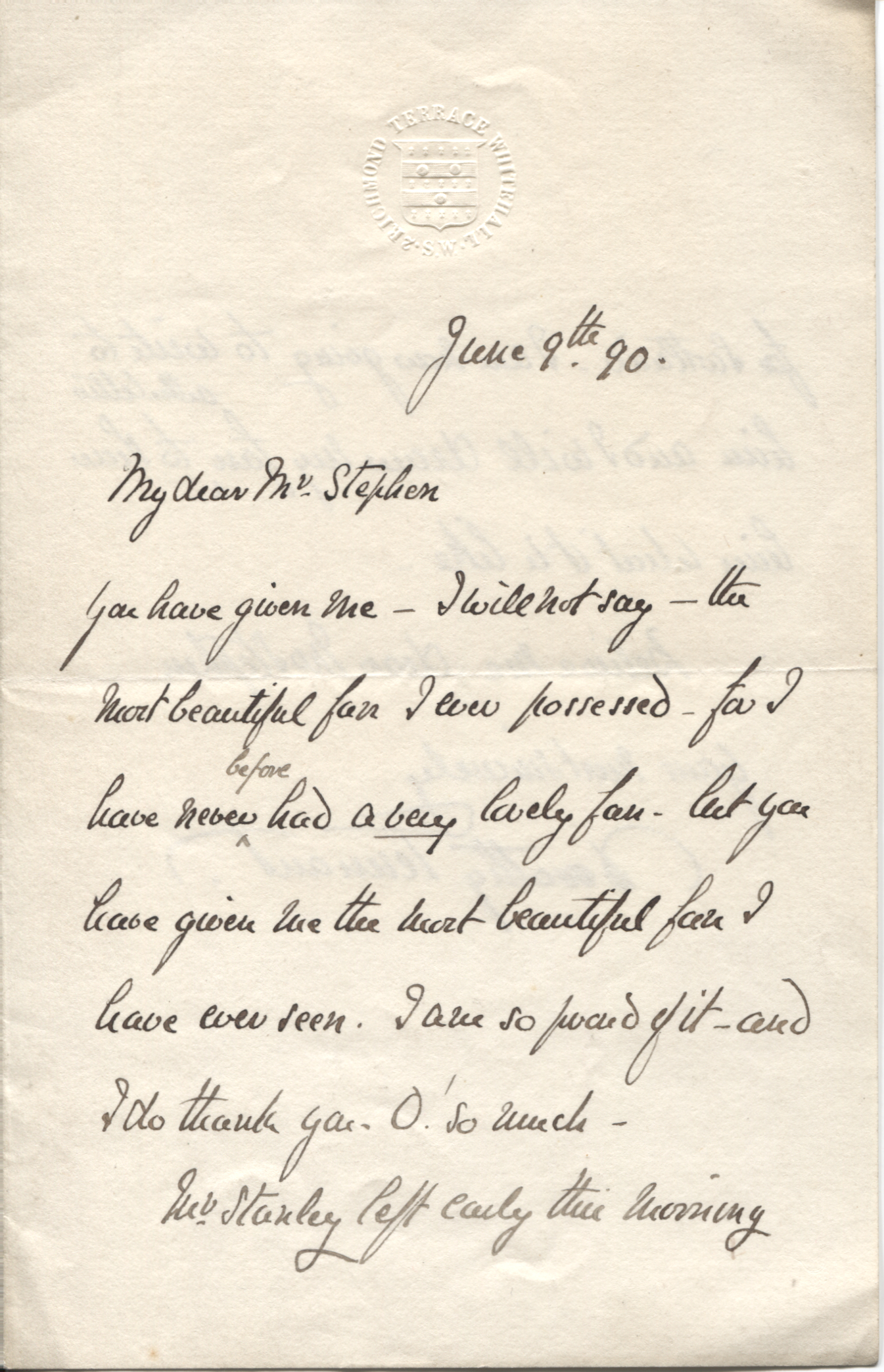 (Dorothy, Lady Stanley, 1855-1926, Painter, Author and Illustrator, wife of Sir Henry Morton Stanley) — Sophie Dupré Autographs
