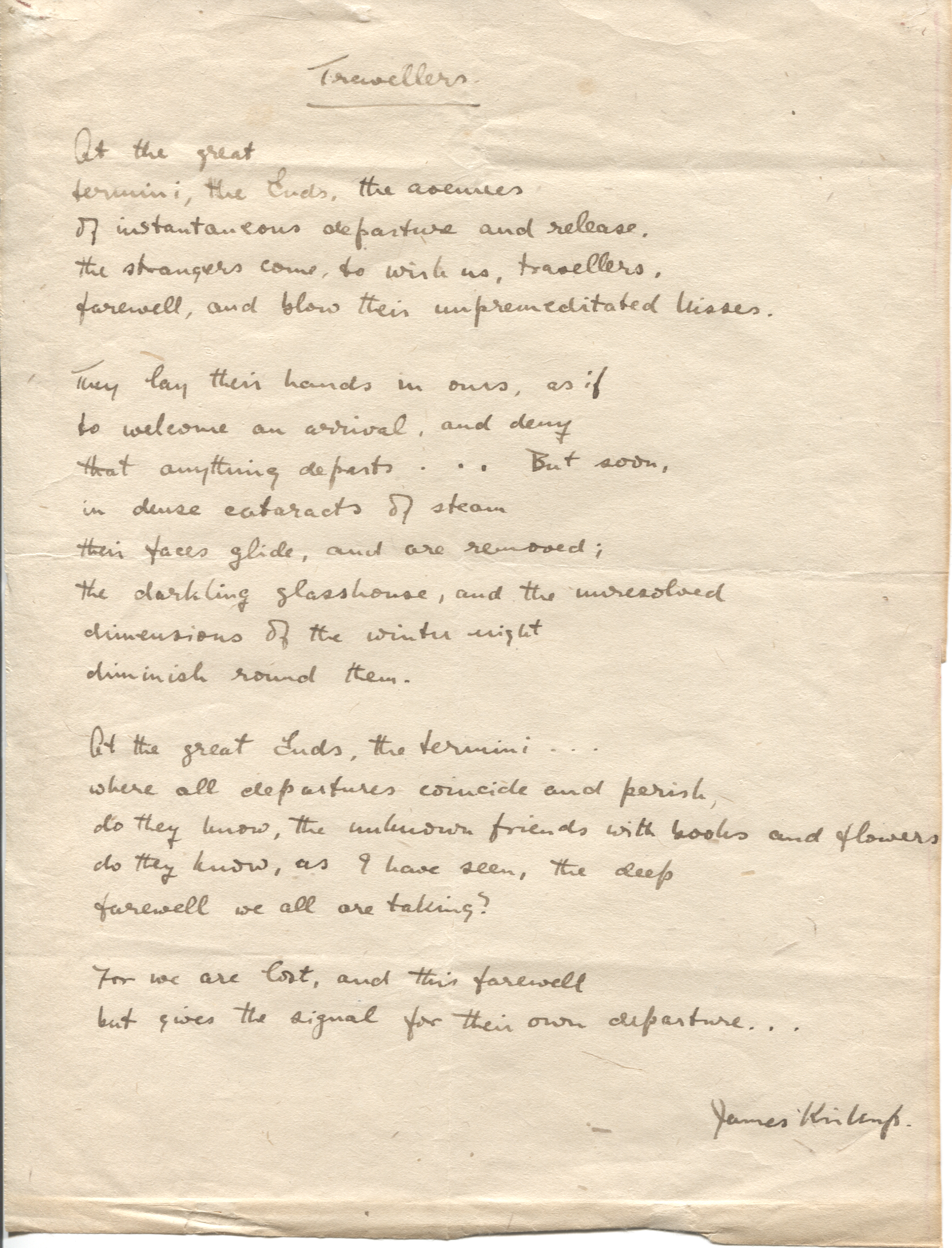 (James Harold, 1918-2009, Poet, Translator and Travel Writer) — Sophie Dupré Autographs