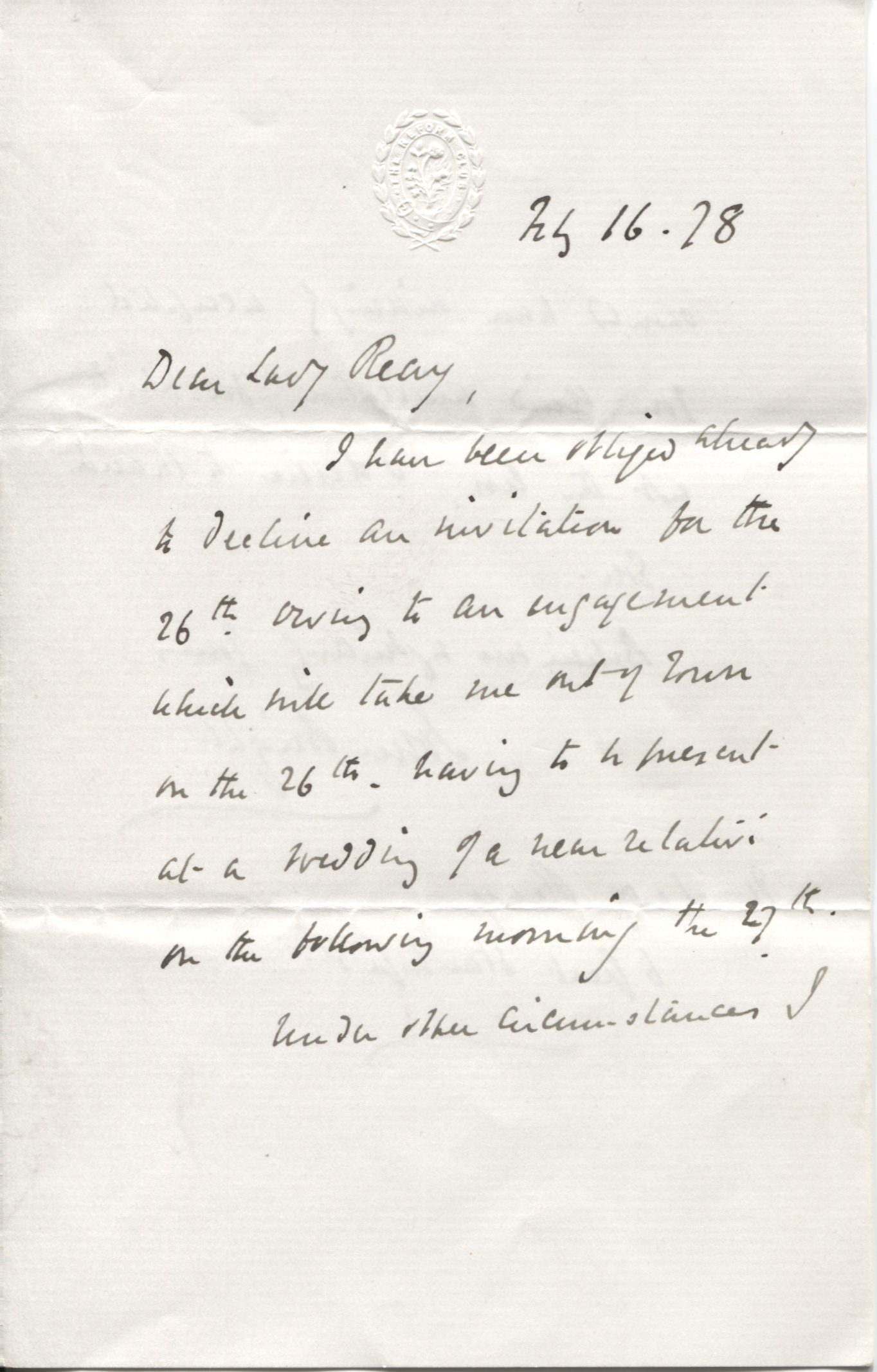 (John, 1811-1889, Radical Statesman and Orator) — Sophie Dupré Autographs