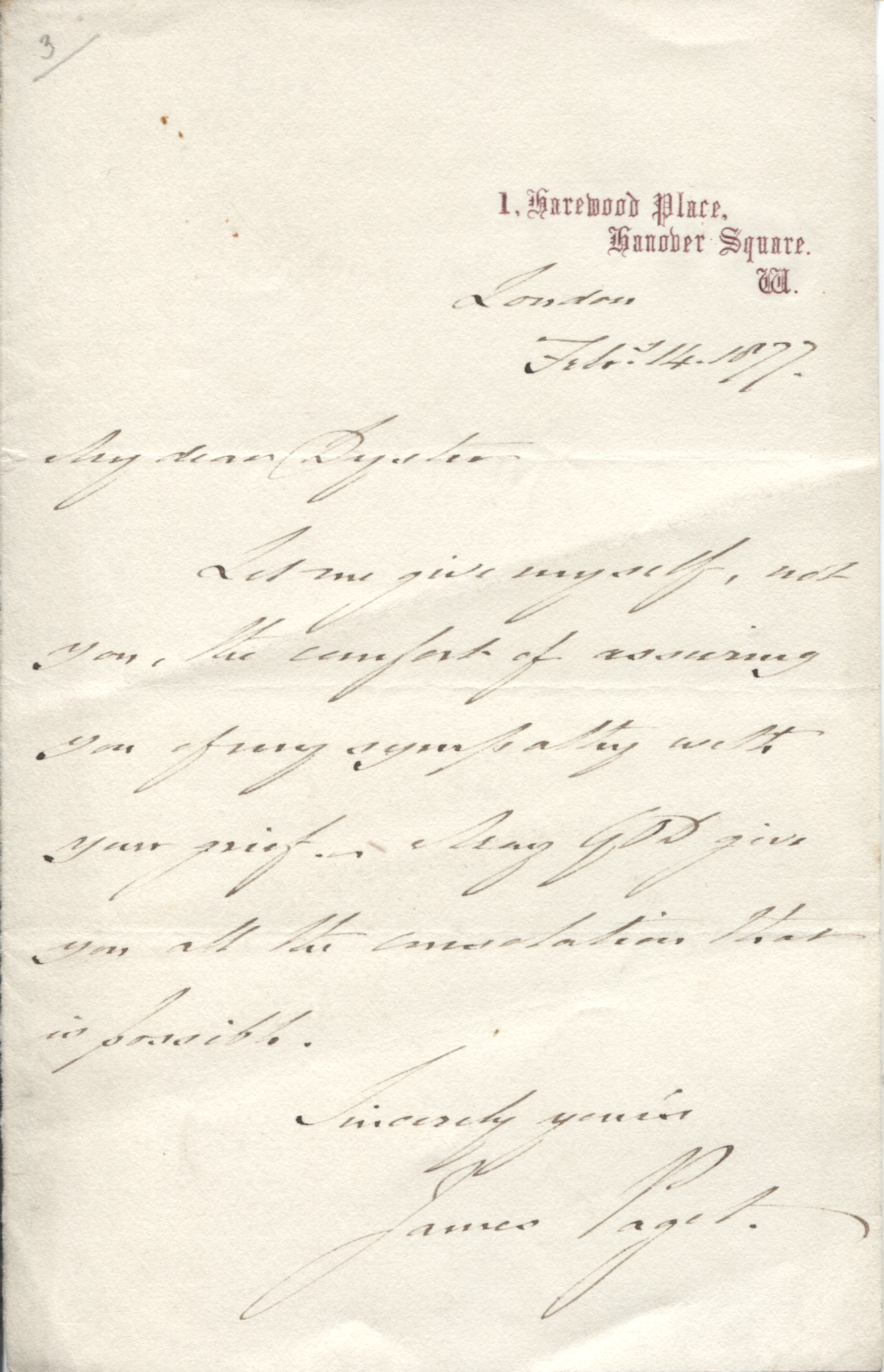 (Sir James, 1814-1899, Surgeon, surgeon extraordinary to Queen Victoria) — Sophie Dupré Autographs