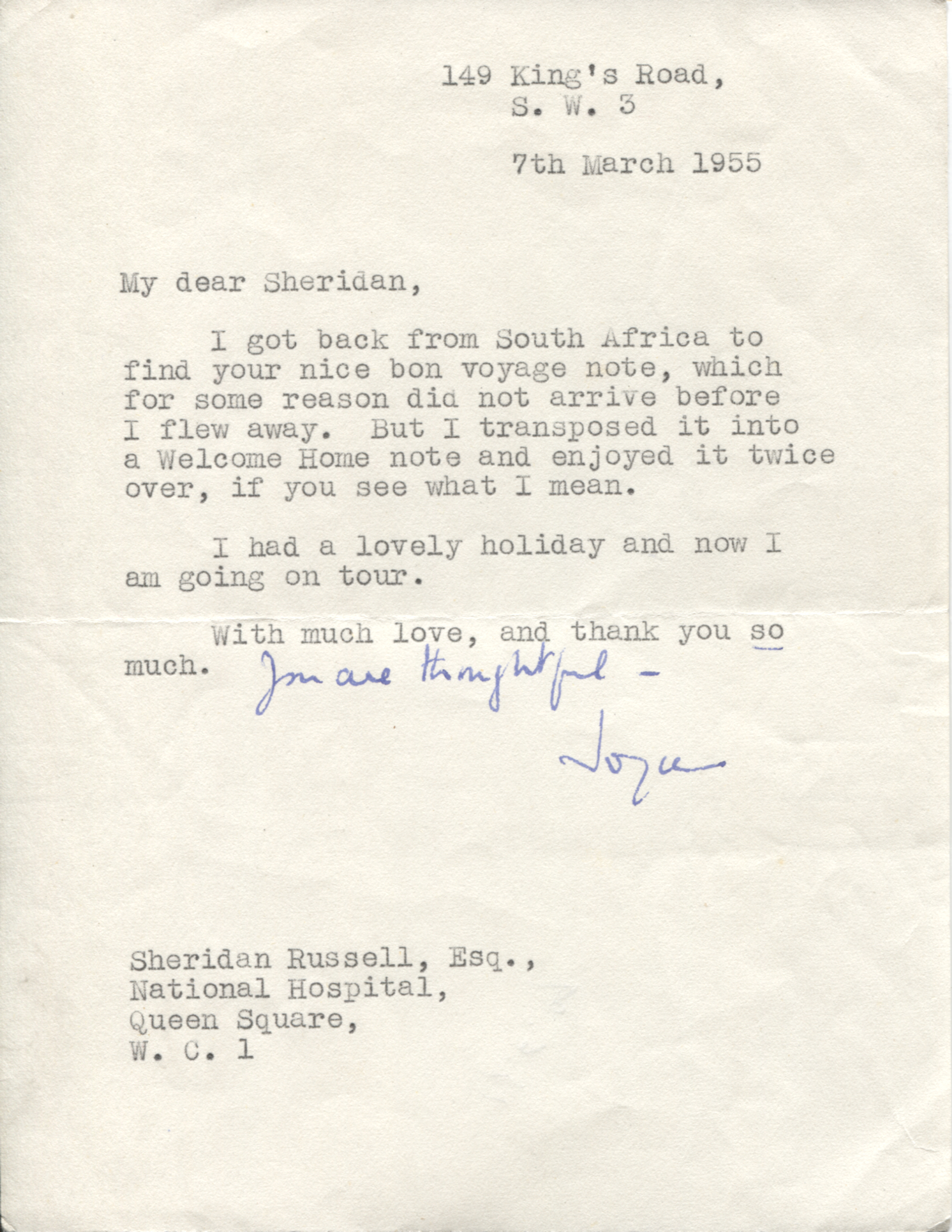 (Joyce, 1910-1979, Comedy Actress) — Sophie Dupré Autographs