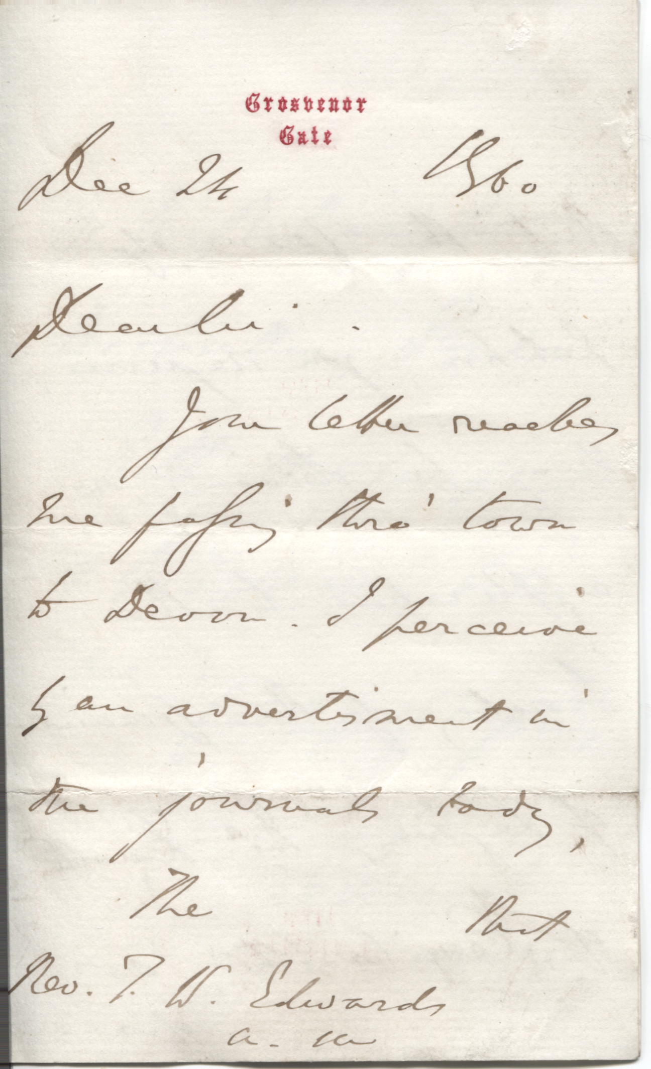 (Benjamin, Earl of Beaconsfield, 1804-1881, Prime Minister and Novelist) — Sophie Dupré Autographs
