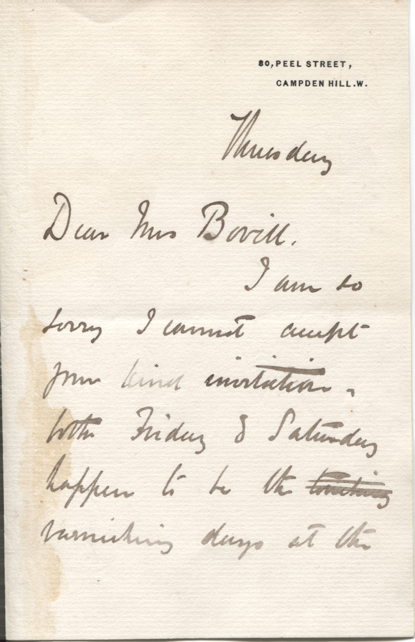 (Sir Frank, 1853-1928, President of the Royal Academy) — Sophie Dupré Autographs