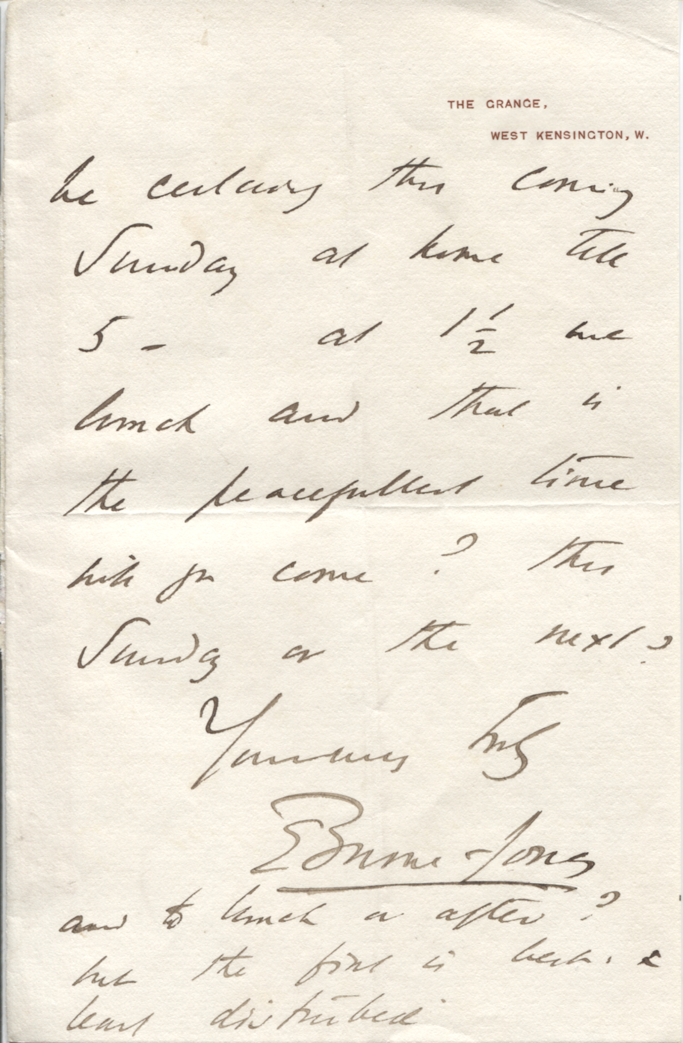 (Sir Edward, 1833-1898, Pre-Raphaelite Painter) — Sophie Dupré Autographs