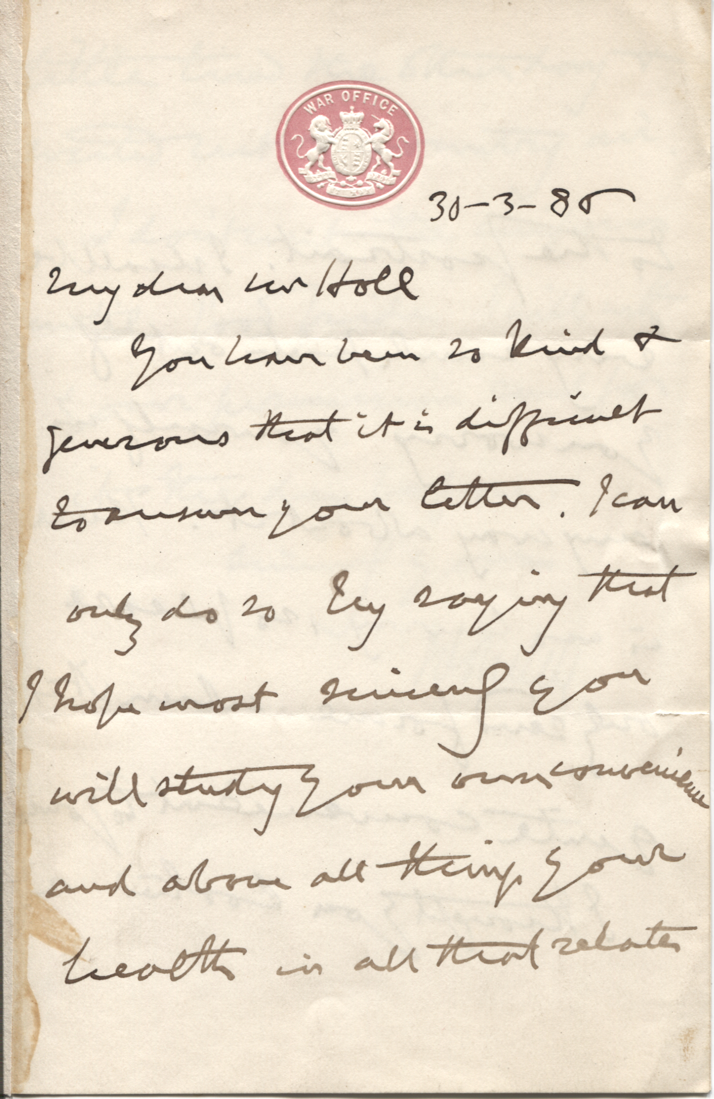 (Garnet, Viscount, 1833-1913, Field Marshal, C-in-C of the Army) — Sophie Dupré Autographs