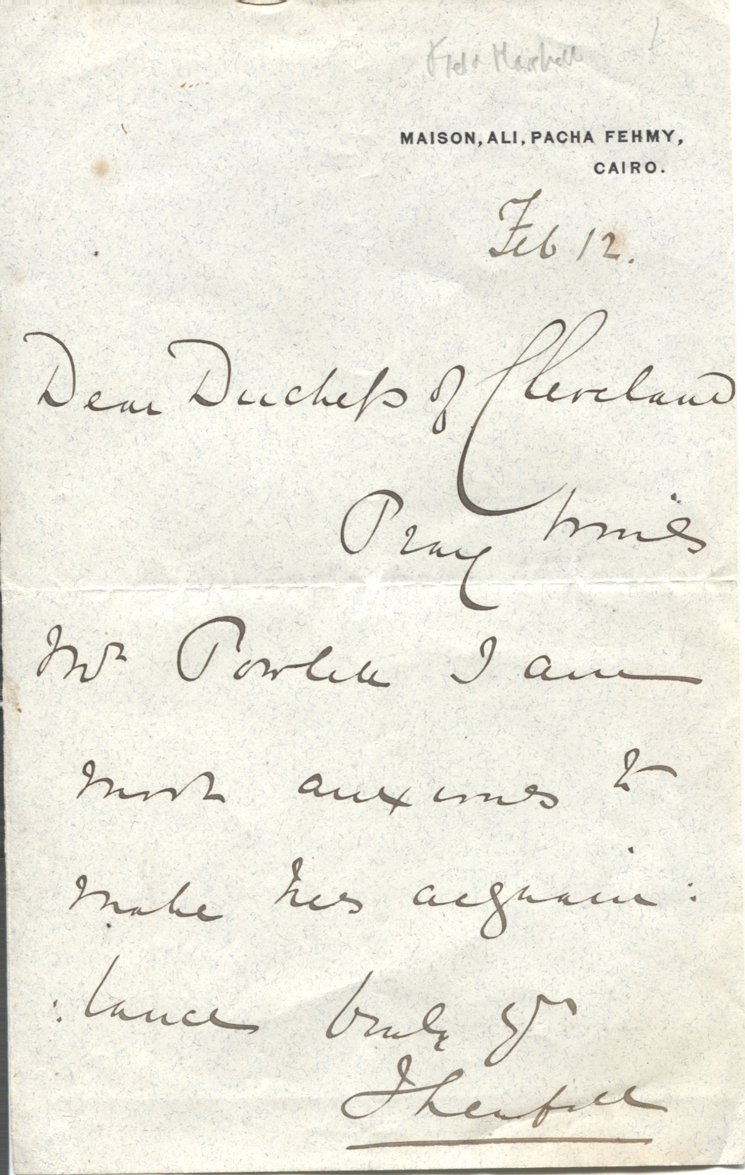 (Francis Wallace, 1st Baron, 1841-1925, Field Marshal, Commander in Chief Ireland) — Sophie Dupré Autographs