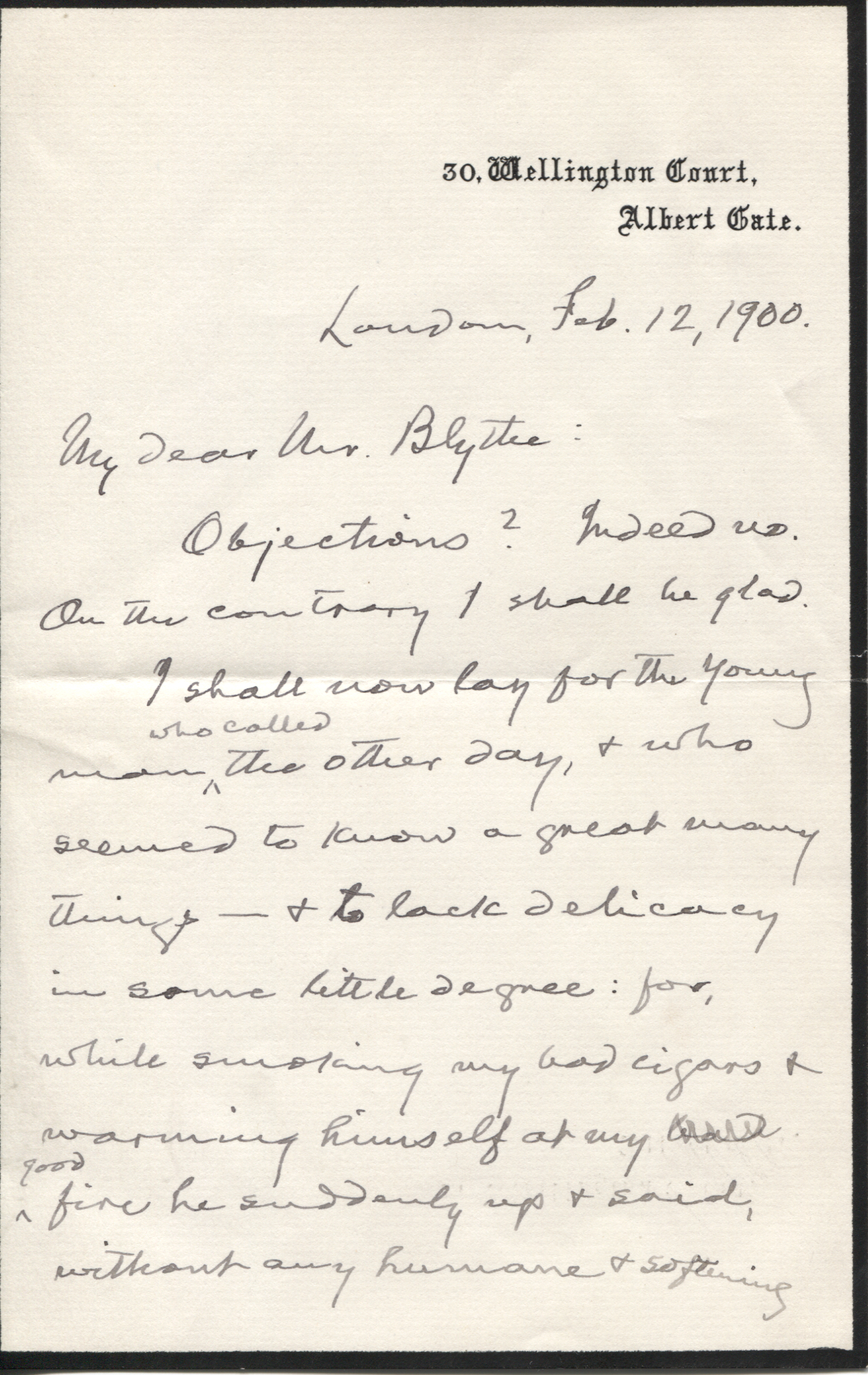 (Mark, 1835-1910, pseudonym of Samuel L. Clemens, American Author of Tom Sawyer) — Sophie Dupré Autographs