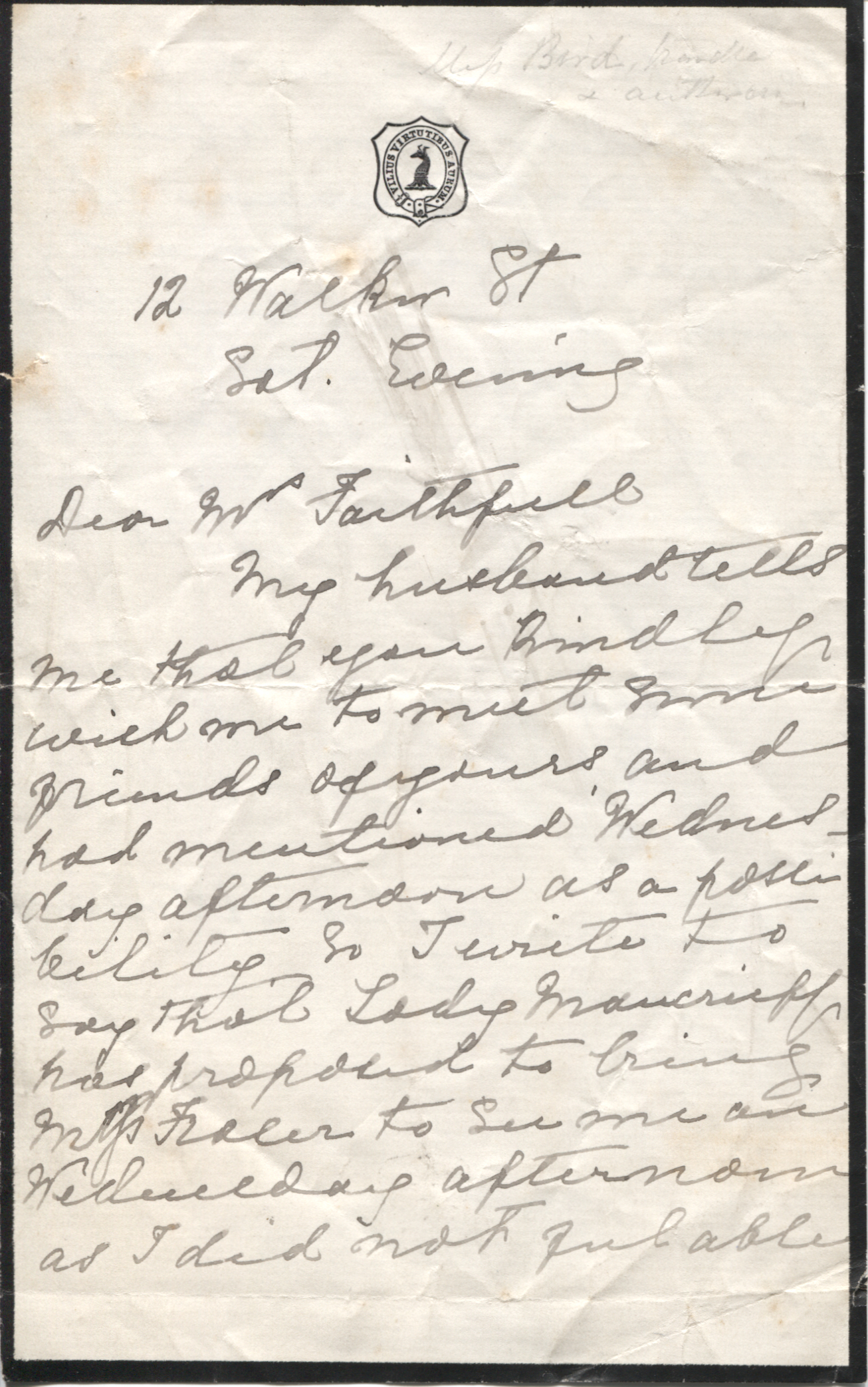 (Isabella Lucy, n&eacute;e Bird, 1831-1904, Traveller &amp; Authoress) — Sophie Dupré Autographs