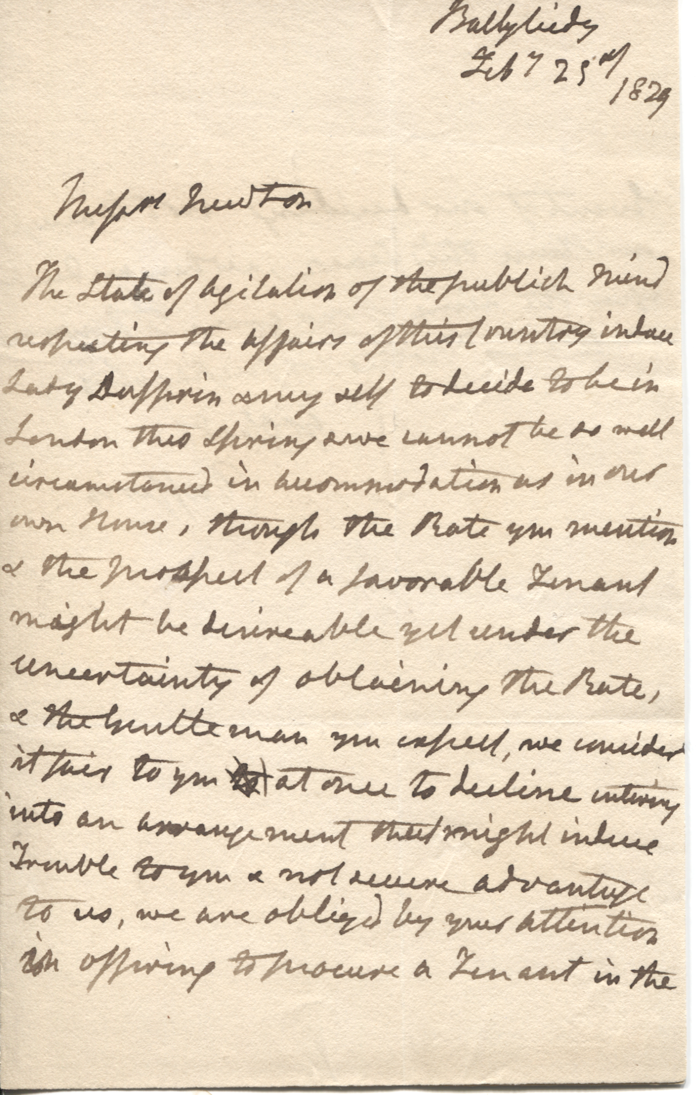 (Price, 1794-1841, 4th Baron Dufferin and Claneboye, Captain in the Royal Navy) — Sophie Dupré Autographs