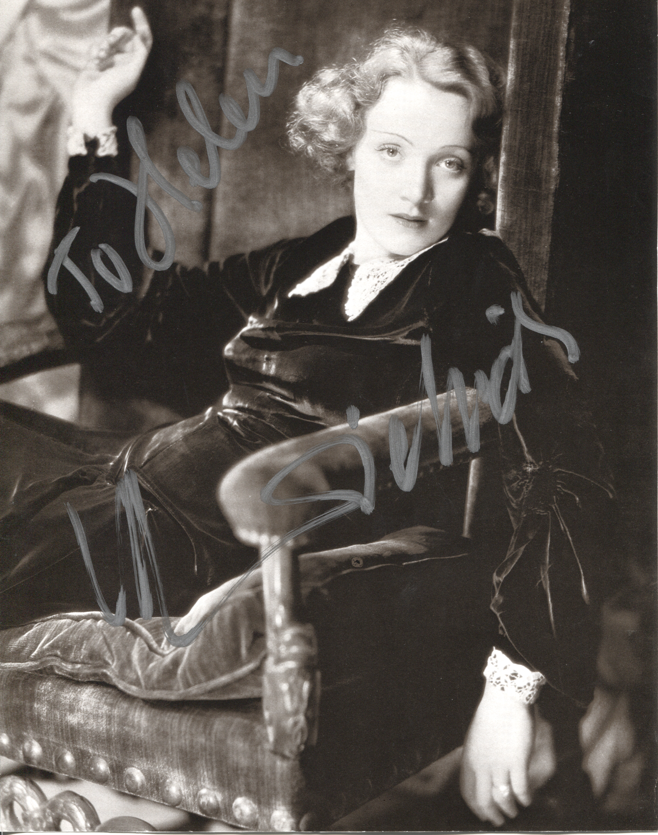 (Marlene, 1904-1992, German Film Actress) — Sophie Dupré Autographs
