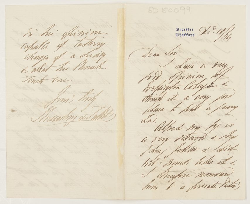 (Henry John Chetwynd Talbot, 1803-1868, Admiral, 18th Earl) — Sophie Dupré Autographs