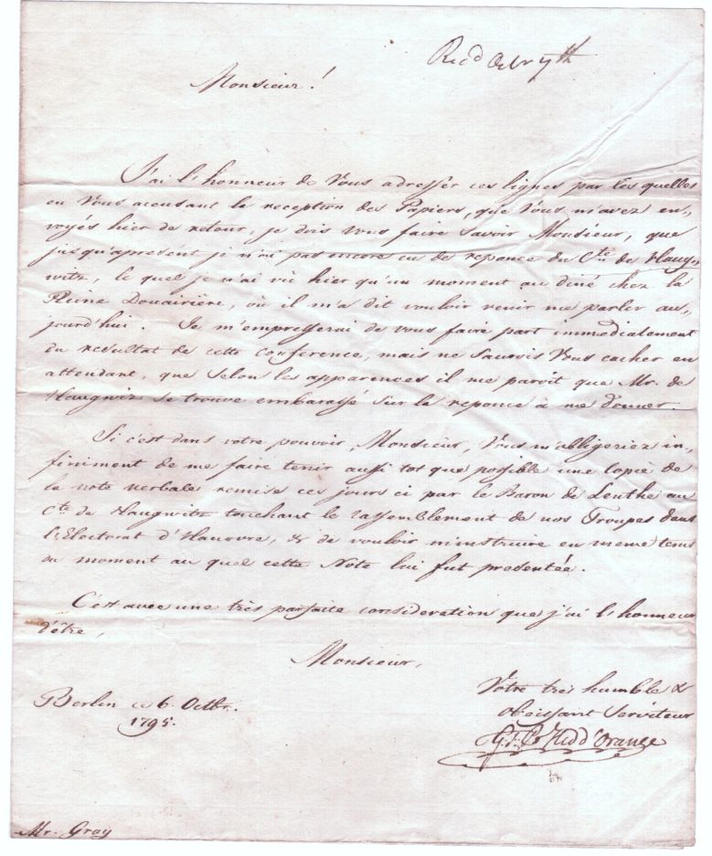 (1772-1848, Sovereign Prince of Orange and King of the Netherlands 1813-1840) — Sophie Dupré Autographs
