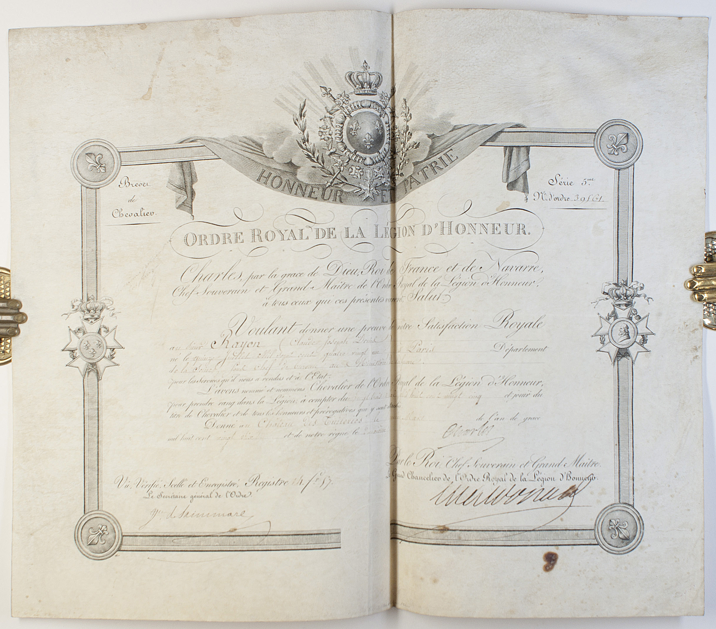 (Philippe, Count of Artois, 1757-1836, King of France and Navarre, the Last King of France to be crowned at Rheims, May 1825, Leader of the Emigrés) — Sophie Dupré Autographs