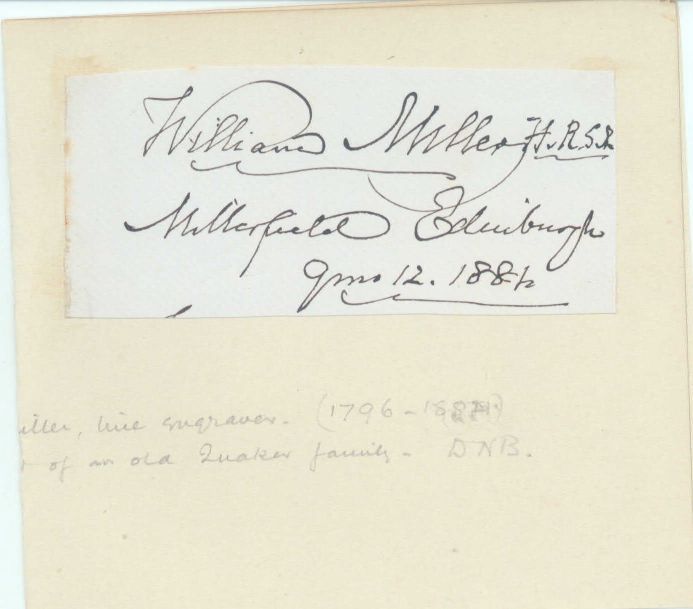 (Wiliam, 1796-1882, Line-engraver of Turner and other landscape artists) — Sophie Dupré Autographs