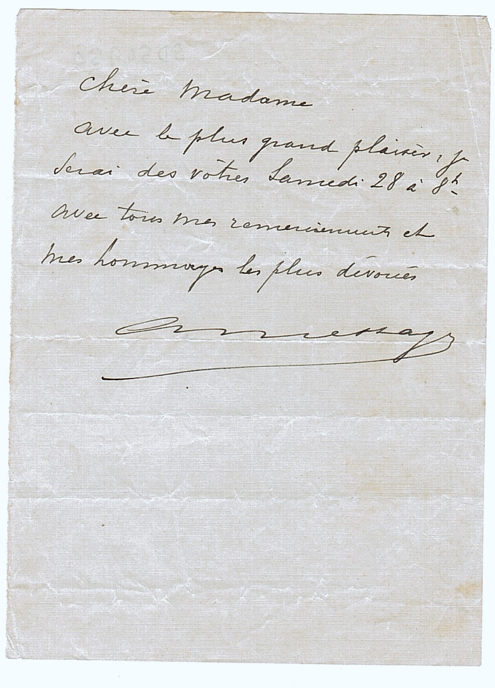 (André Charles Prosper, 1853-1929, French Composer of Operettas) — Sophie Dupré Autographs