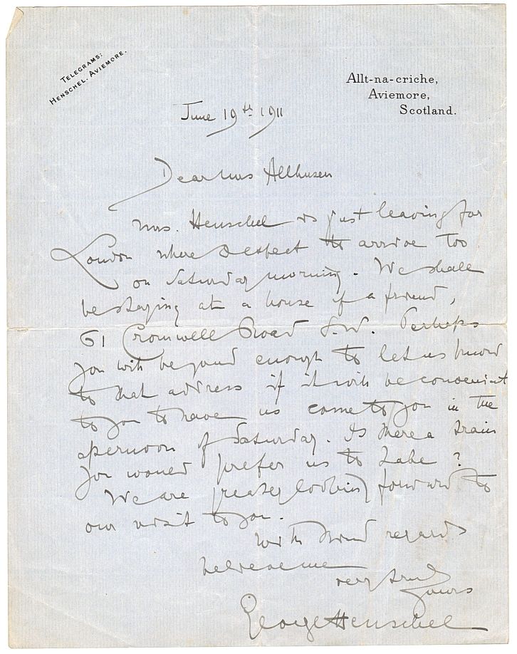 (Sir George, 1850-1934, German-born Conductor, Composer, Singer and Pianist) — Sophie Dupré Autographs