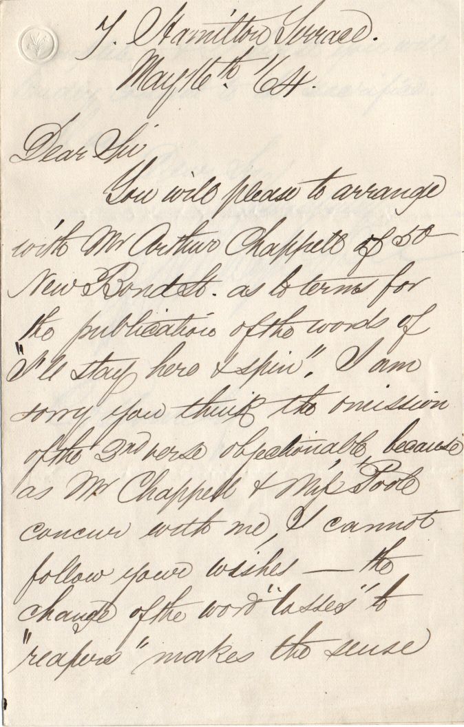 (Sir George Alexander, 1813-1887, Professor at the RAM) — Sophie Dupré Autographs