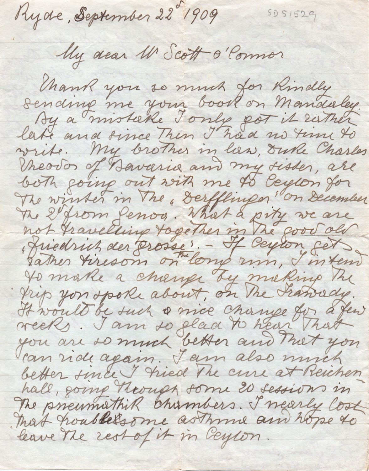 (Dom Miguel, 1853-1927, Miguelite pretender, eldest son of Miguel I, 1802-1866, King of Portugal 1828-1834, Duke of) — Sophie Dupré Autographs