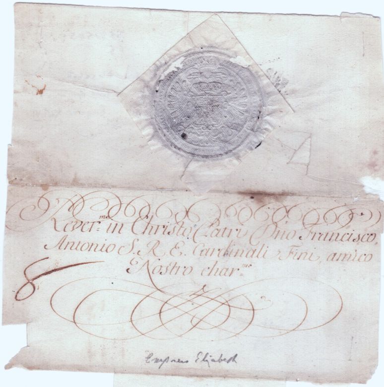 (1691-1750, née Princess of Brunswick-Wolfenbüttel, wife (1708) of Karl VI, 1685-1740, from 1711 Holy Roman Emperor) — Sophie Dupré Autographs