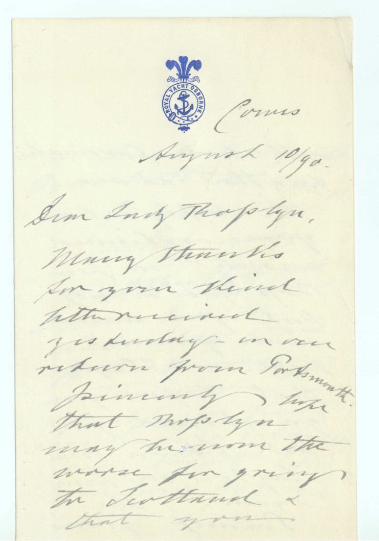 (1841-1910, King of Great Britain) — Sophie Dupré Autographs