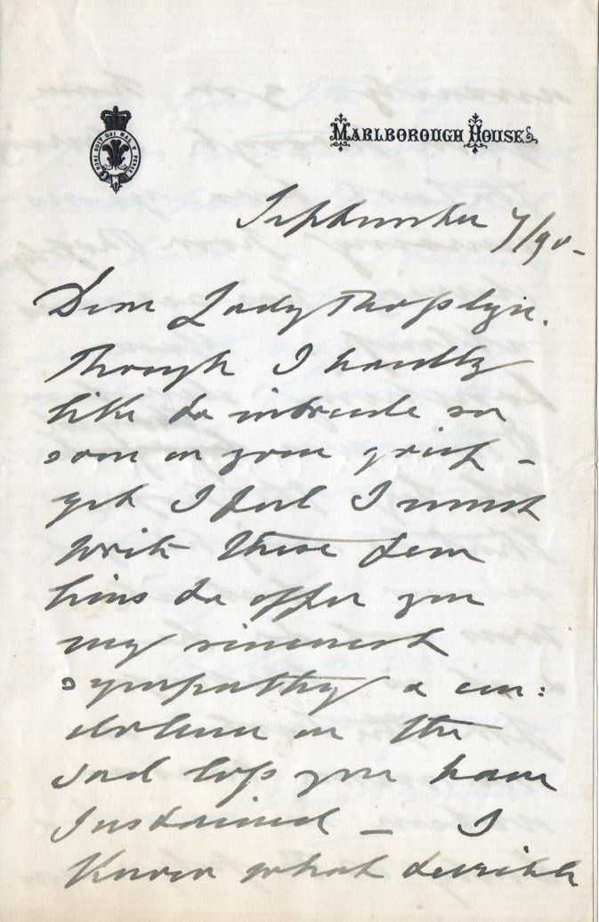 (1841-1910, King of Great Britain) — Sophie Dupré Autographs