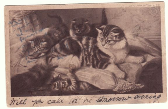 (Louis, 1860-1939, Artist famed for his Comic drawings of Cats) — Sophie Dupré Autographs