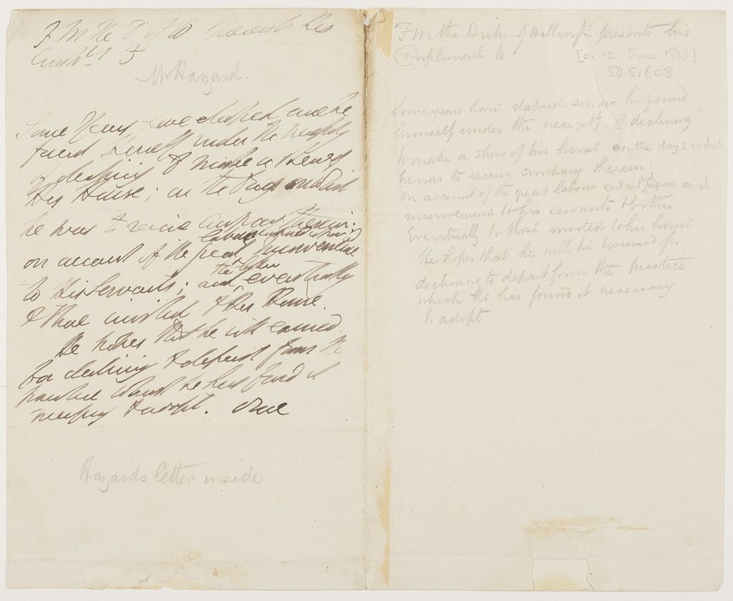 (Arthur Wellesley, Duke of, 1769-1852, Field Marshal & Statesman) — Sophie Dupré Autographs
