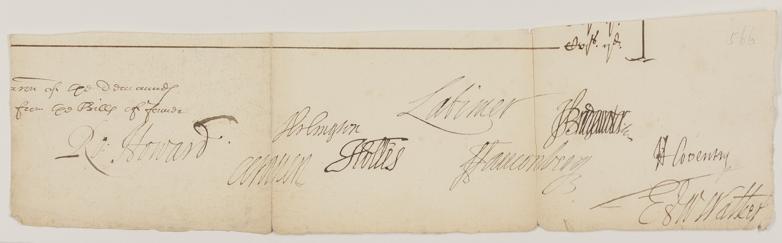 (Hon. Sir Robert, 1626-1698, Dramatist, from 1673 Auditor of the Exchequer Receipt), ARLINGTON (Henry Bennet, 1618-1685, Baron, CABAL member), BRIDGEWATER (John Egerton, 1622-1686, 2nd Earl), COVENTRY (Hon. Henry, 1619-1686, Secretary of State), CRAVEN (William, 1606-1697, 2nd Earl), FAUCONBERG (Thomas Belasyse, 1627-1700, Cromwell's son-in-law, Earl), HOLLES (Denzil, 1599-1680, Baron), LATIMER (Sir Thomas Osborne, 1631-1712, Viscount, later Earl of Danby and Duke of Leeds), and WALKER (Sir Edward, 1612-1677, Garter, Secretary to Charles I, Clerk of the Council) — Sophie Dupré Autographs