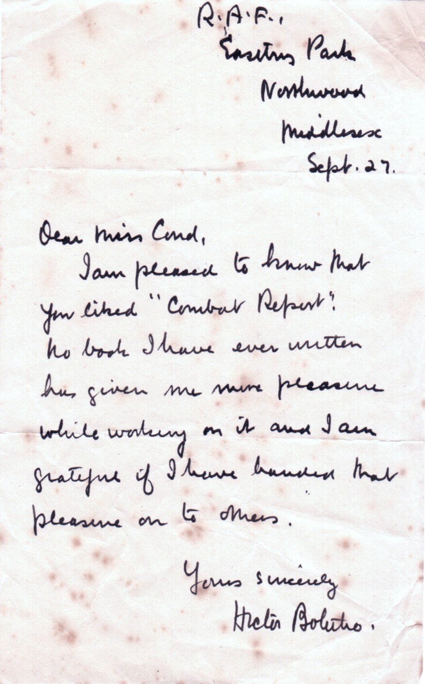 (Hector, 1898-1974, New Zealand Biographer & Travel Writer) — Sophie Dupré Autographs