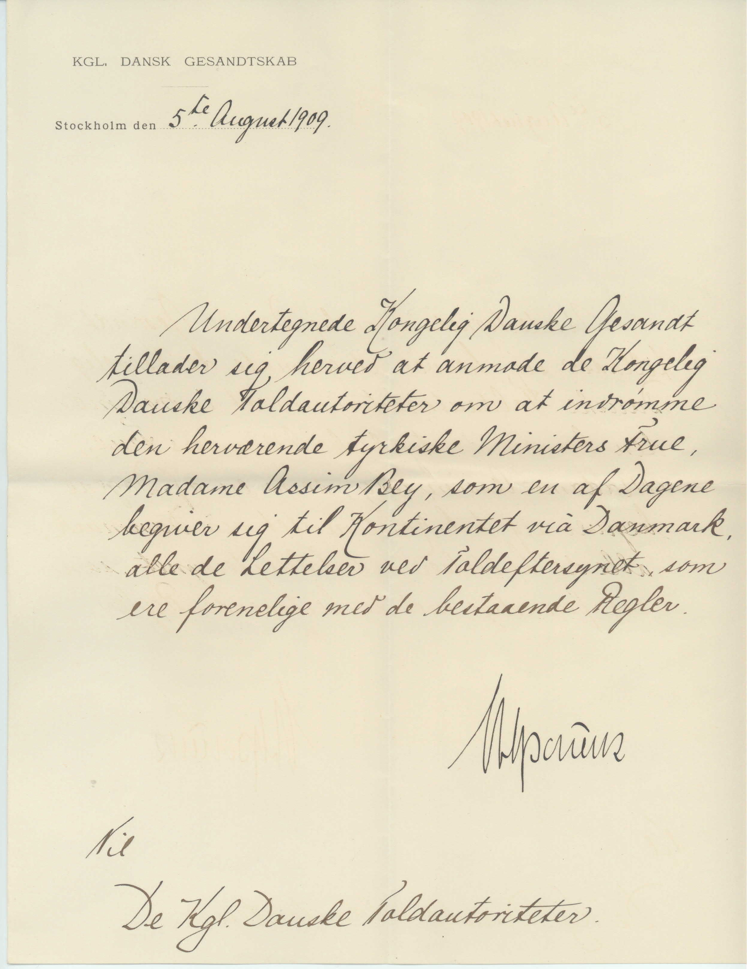 (Mustafa, Turkish Diplomat and Foreign Minister)] — Sophie Dupré Autographs