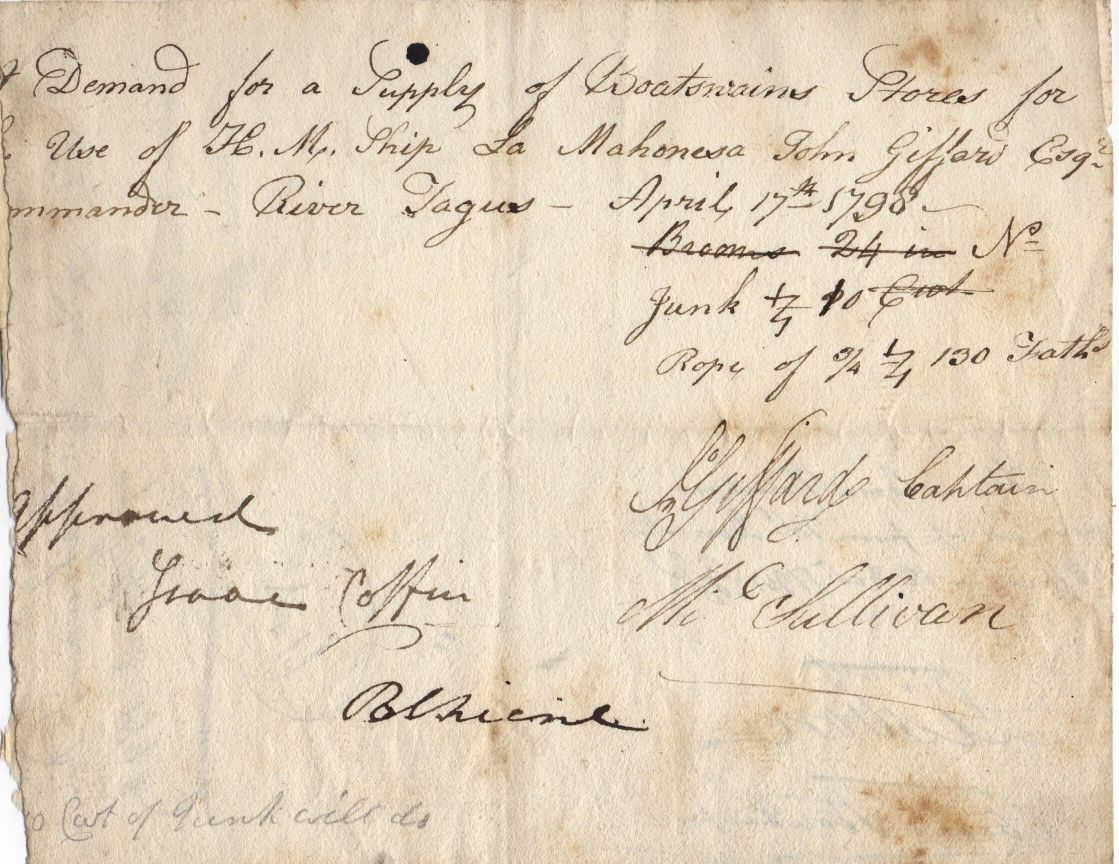 (Sir Isaac, 1759-1839, M.P., Admiral) — Sophie Dupré Autographs