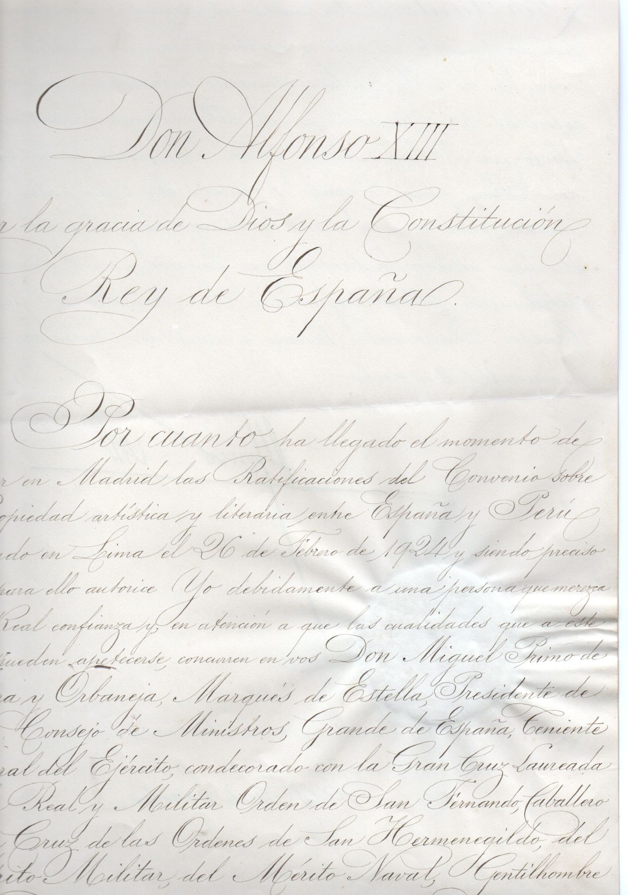 (1886-1941, King of Spain from birth to 1931, husband of Princess Victoria Eugenia) — Sophie Dupré Autographs