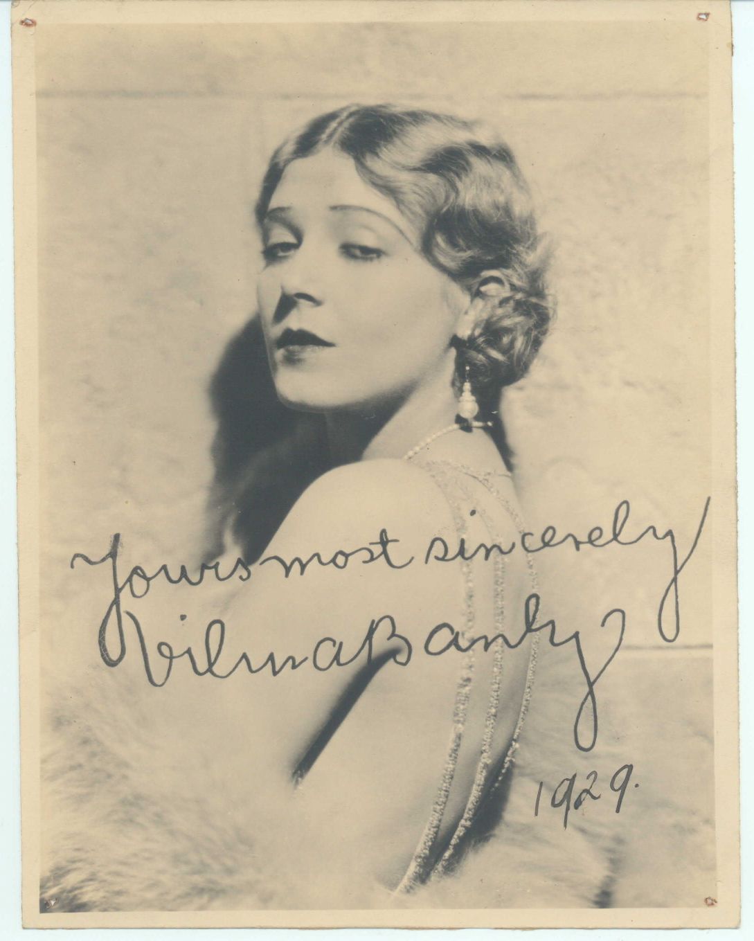 (Vilma, 1898-1991, Hungarian-born Silent Film Actress, 'The Hungarian Rhapsody')] — Sophie Dupré Autographs