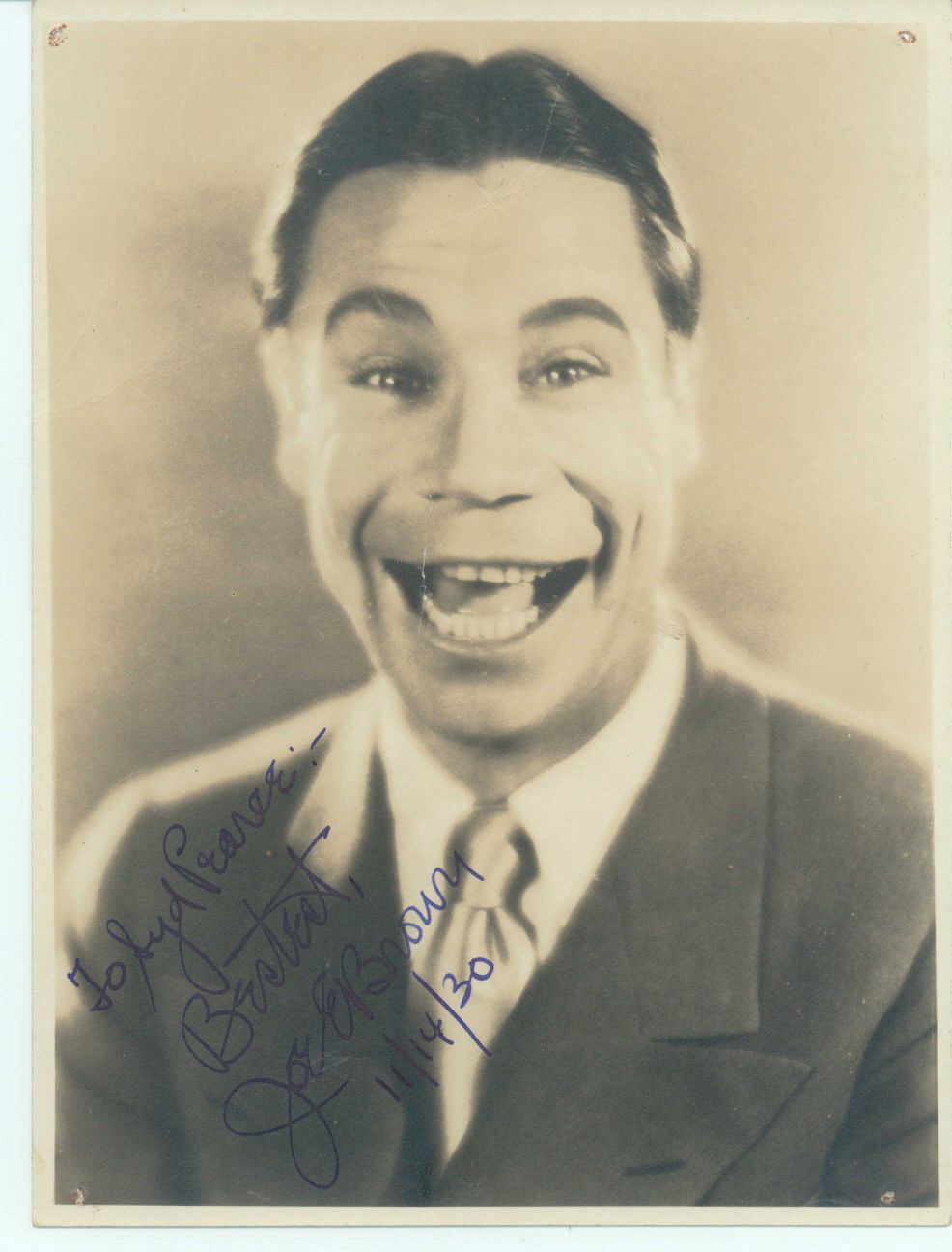 (Joe E., 1892-1973, American Comic Film Actor) — Sophie Dupré Autographs