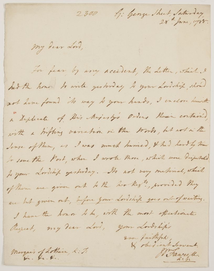 (Sir William, 1728-1804, Major-General) — Sophie Dupré Autographs