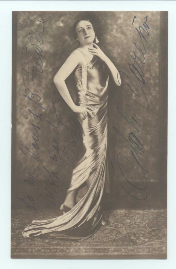 (Odali, 1888-1970, stage name of the famous Russian Soprano and Teacher Oda Slobodskaya) — Sophie Dupré Autographs