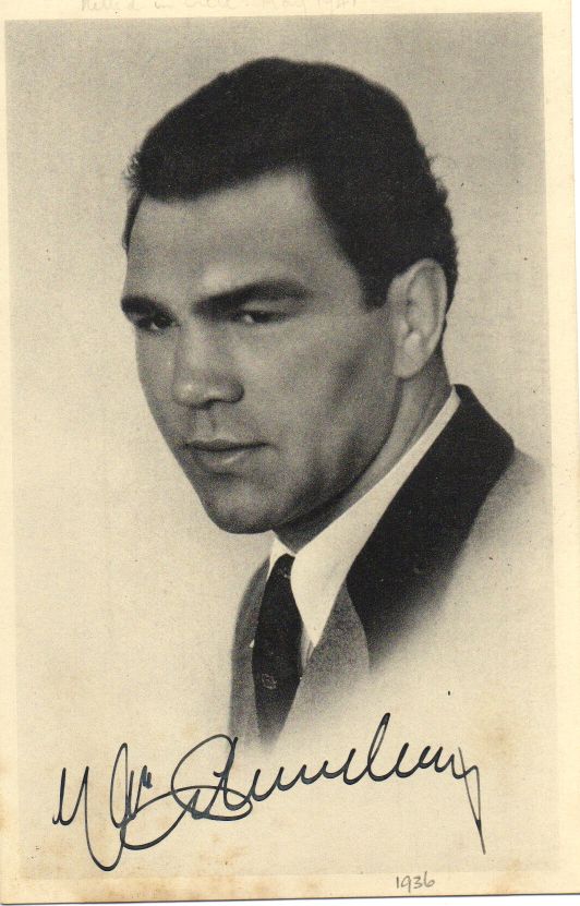 (Max, 1905-2005, German Boxer, World Heavyweight Champion 1932-1934) — Sophie Dupré Autographs