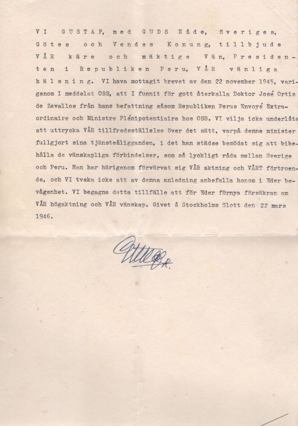 (1858-1950, from 1907 King of Sweden) — Sophie Dupré Autographs
