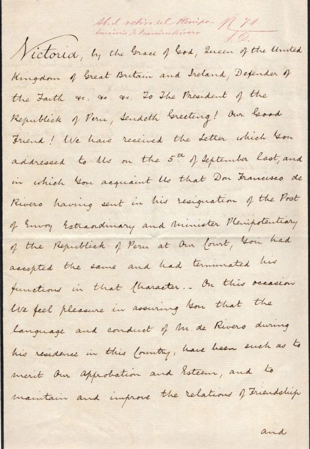 (1819-1901, from 1837 Queen of Great Britain) — Sophie Dupré Autographs