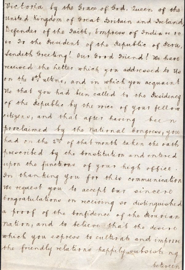 (1819-1901, from 1837 Queen of Great Britain) — Sophie Dupré Autographs