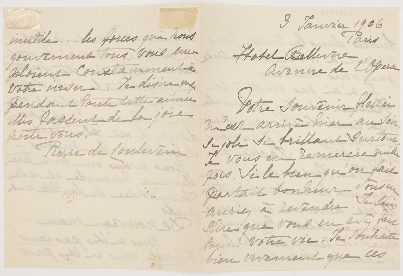 (Pierre, 1838-1913, nom-de-plume of Mlle. Augustine Favre de Coulevain, French Writer) — Sophie Dupré Autographs